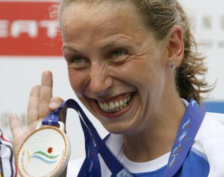 Jana Pechanová s medailí