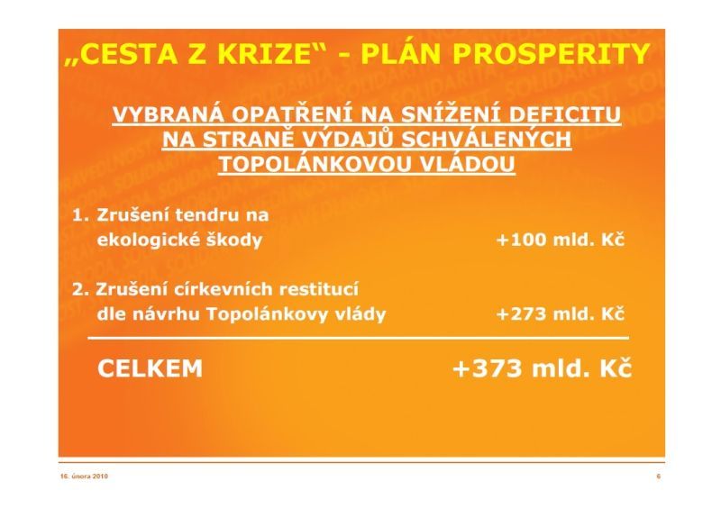 Plán ČSSD na stabilizaci veřejných rozpočtů