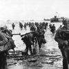 Handout photo of U.S. reinforcements landing on Omaha beach during the Normandy D-Day landings near Vierville sur Mer