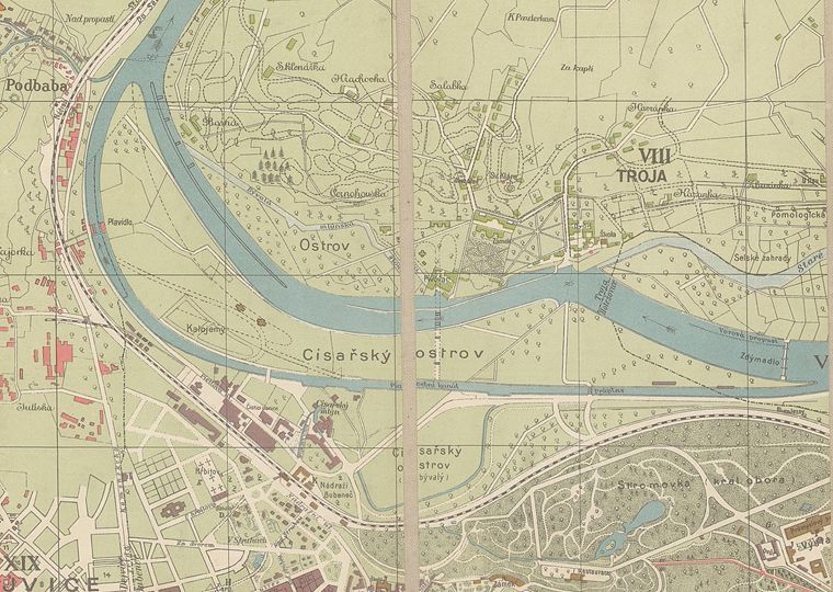 Mapa z Mapové sbírky PřF UK