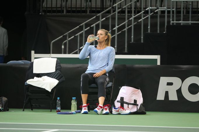 Maria Šarapovová před finále Fed Cupu 2015