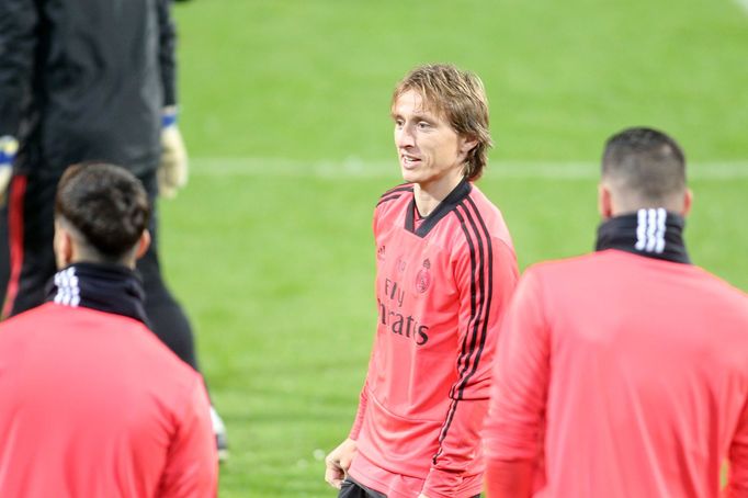 Real Madrid v Plzni před utkáním Ligy mistrů, Luka Modrič