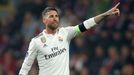 Sergio Ramos v zápase LM Plzeň - Real Madrid