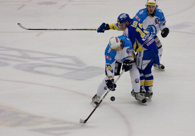 Hokej, extraliga, Zlín - Plzeň: Filip Čech (uporstřed)