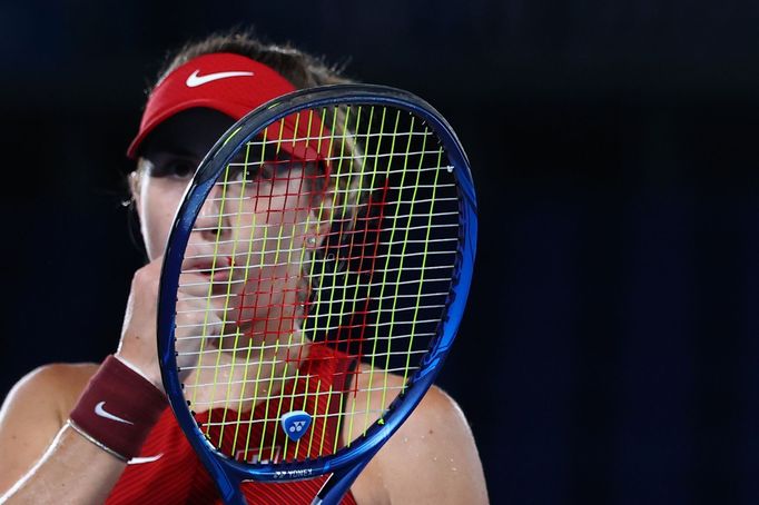 Belinda Bencicová ve finále OH 2020 proti Markétě Vondroušové