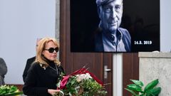 Pohřeb Stanislava Zindulky - Dagmar Havlová
