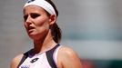 Greet Minnenová v zápase prvního kola French Open 2021 proti Petře Kvitové