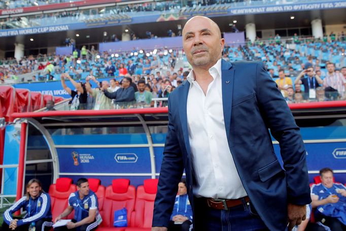 Jorge Sampaoli, trenér Argentiny, na MS 2018