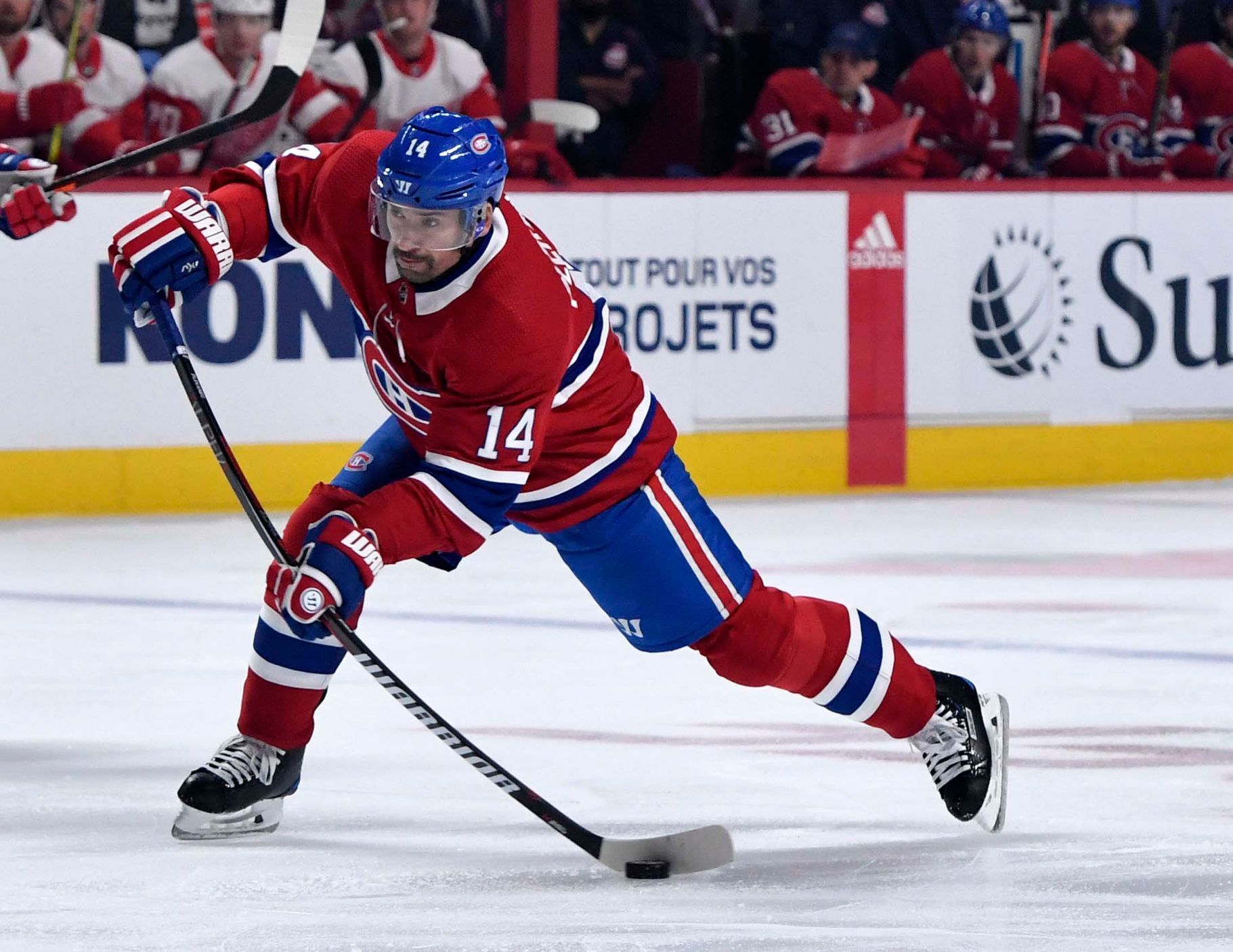 hokej, NHL 2018/2019, Montreal - Detroit, Tomáš Plekanec a jeho 1000. zápas