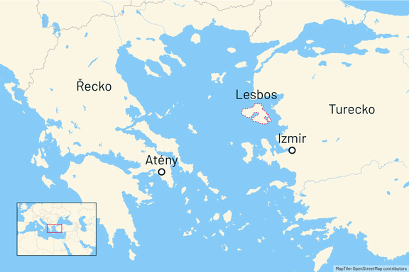 Řecký ostrov Lesbos leží na dohled od tureckého území.