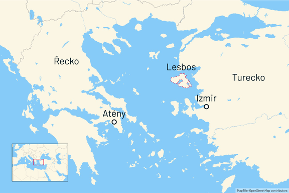 The Greek island of Lesbos lies within sight of Turkish territory.