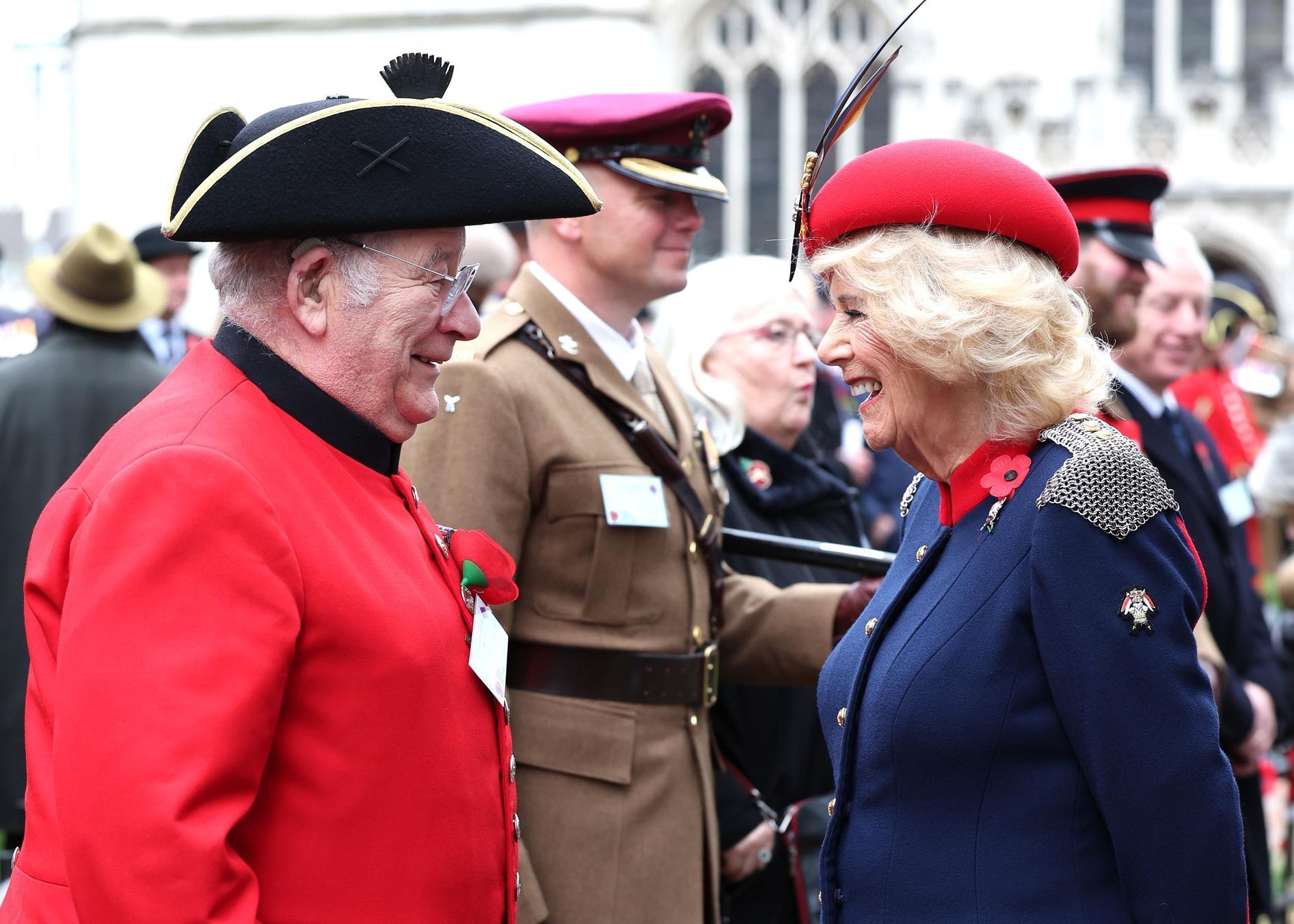 Velká Británie, den vzpomínek, váleční veteráni, Kate, Camilla, královská rodina