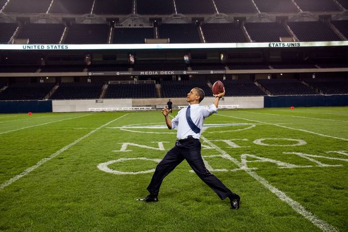 May 20, 2012 "'How cool is this,' the President said after he threw a football at Soldier Field following the NATO working dinner in Chicago. I think he was especially excited to be on the home turf of his beloved Chicago Bears."