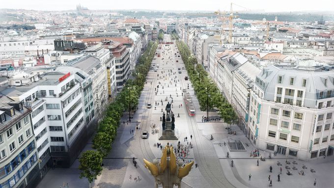 Sdílené zóny by se mohly objevit i na Václavském náměstí. Tedy po rozsáhlé rekonstrukci, která ho v příštích letech čeká.