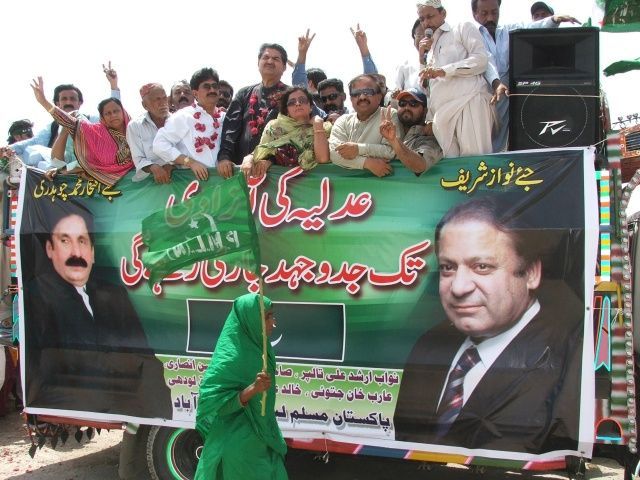 Protest právníků v Pákistánu