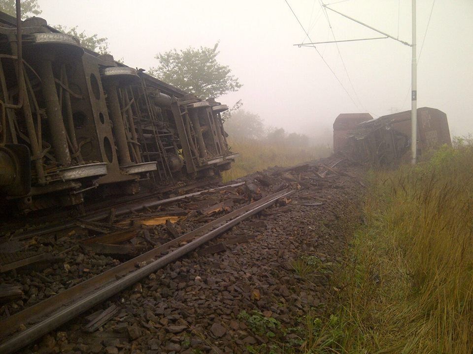 Nehoda nákladního vlaku u Převýšova