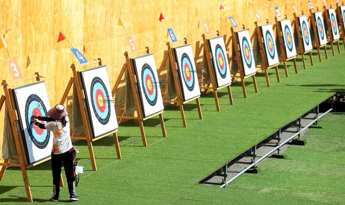 Střelnice pro turnaj v lukostřelbě prošla zátěží během tréninků.