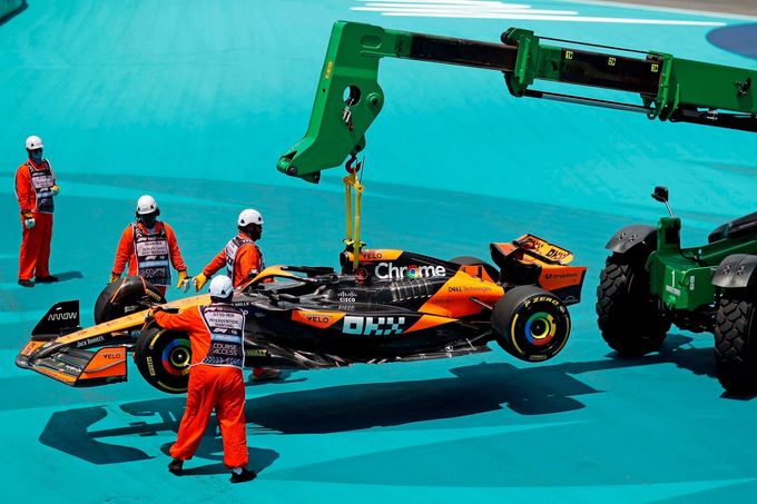 Havárie McLarenu Landa Norrise v rámci VC Miami F1 2024