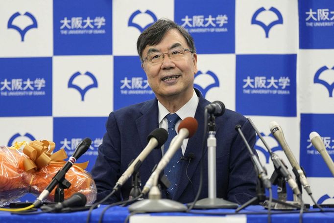Japonský imunolog a čerstvý držitel Nobelovy ceny Šimon Sakaguči.