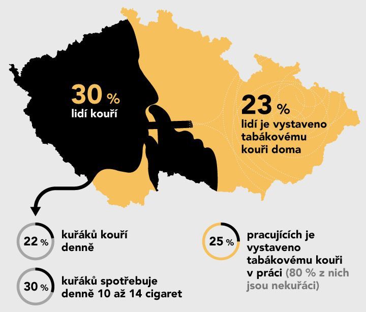 grafika - Kolik lidí kouří