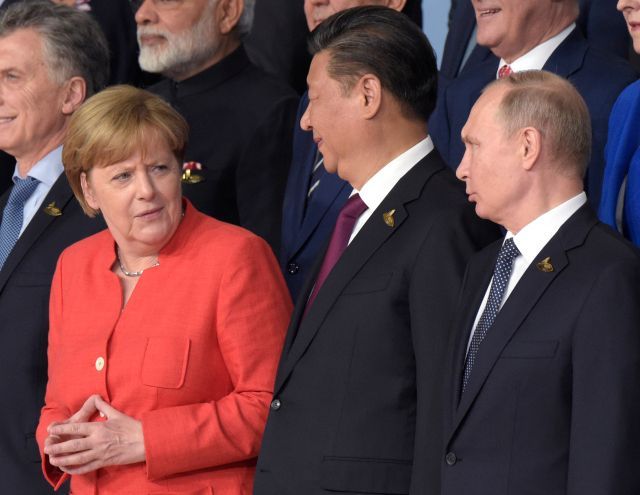 Merkelová Putin Si Ťin-pching