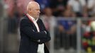 Kouč Ivan Hašek v utkání kvalifikace MS 2026 Chorvatsko - Česko
