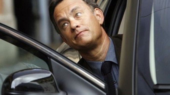 Tom Hanks v Římě při natáčení