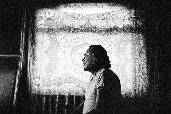 Americký básník Charles Bukowski v Los Angeles na snímku z roku 1986