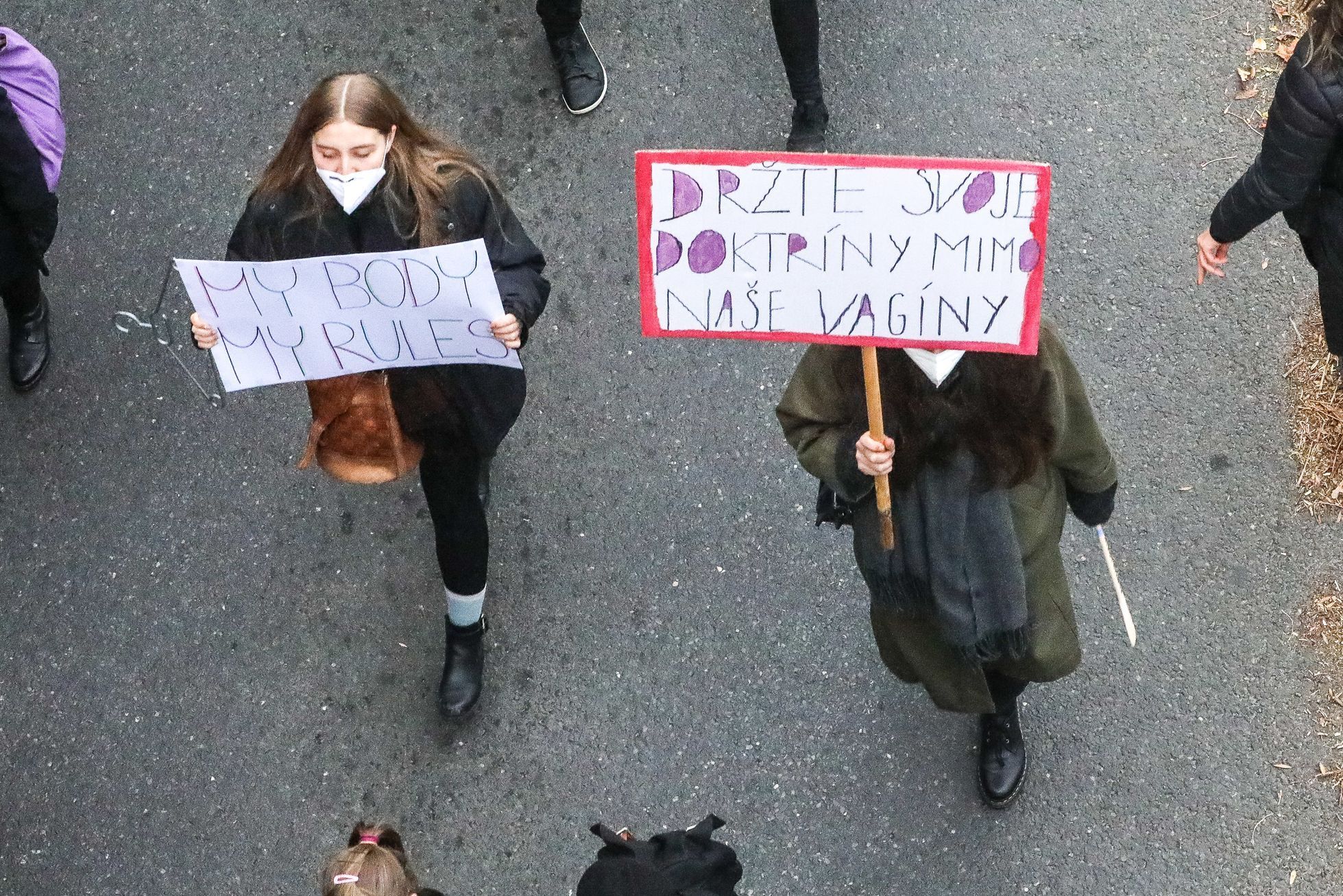 Pochod za právo na bezpečný přístup k potratům, demonstrace, interrupce