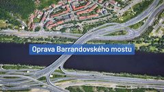 Oprava Barrandovského mostu - poutak