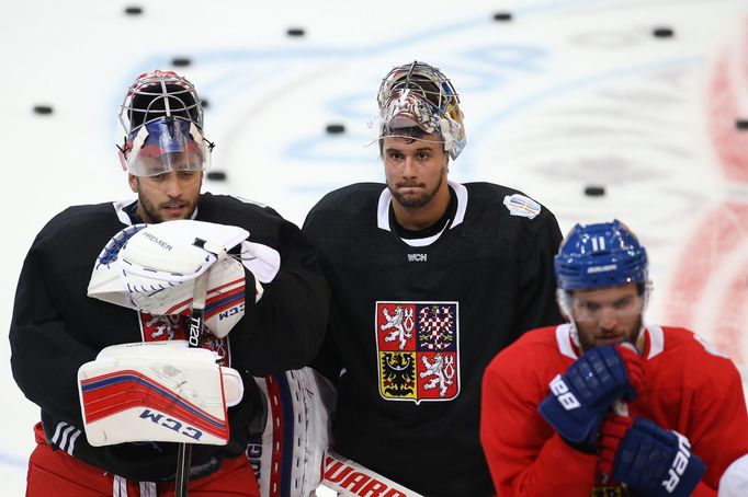 Ondřej Pavelec a Petr Mrázek