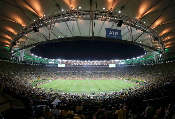 Brazil plays Spain in the Confederations Cup final soccer match at the Estadio Maracana in Rio de Janeiro, June 30, 2013. REUTERS/Paulo Whitaker (BRAZIL - Tags: SPORT SOC