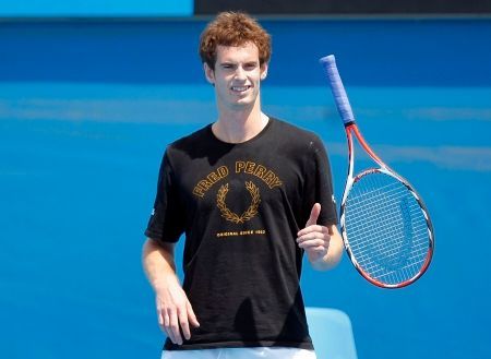 Andy Murray se připravuje v Melbourne Parku na Australian Open