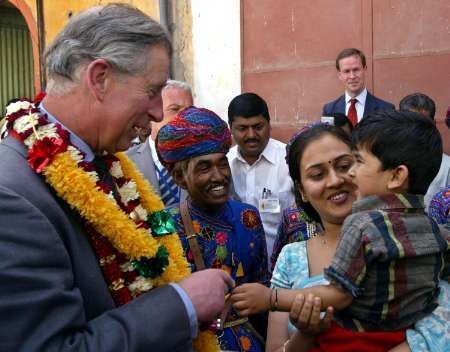 Princ Charles na návštěvě Indie