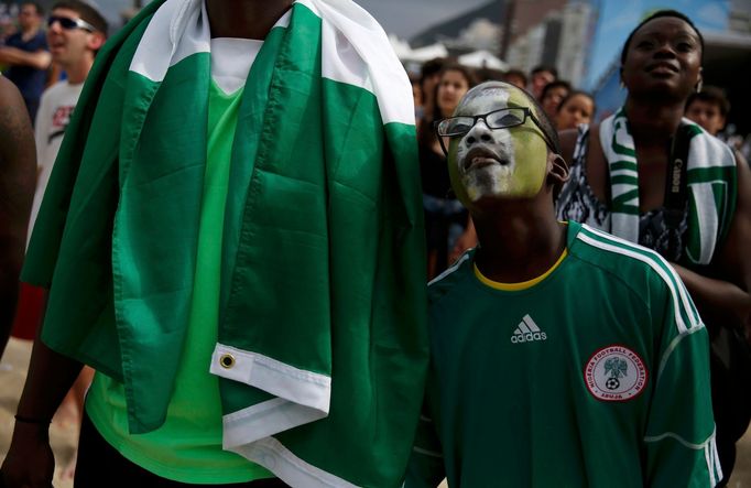 MS 2014, Francie-Nigérie: smutný fanoušek Nigérie