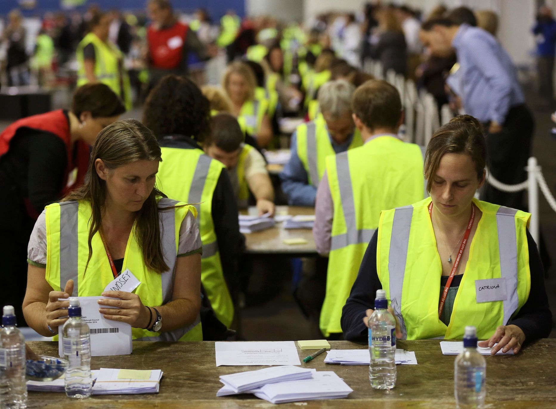 Skotsko - referendum o nezávislosti - sčítání hlasů