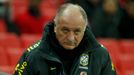 Luiz Felipe Scolari při přátelském utkání s Anglií