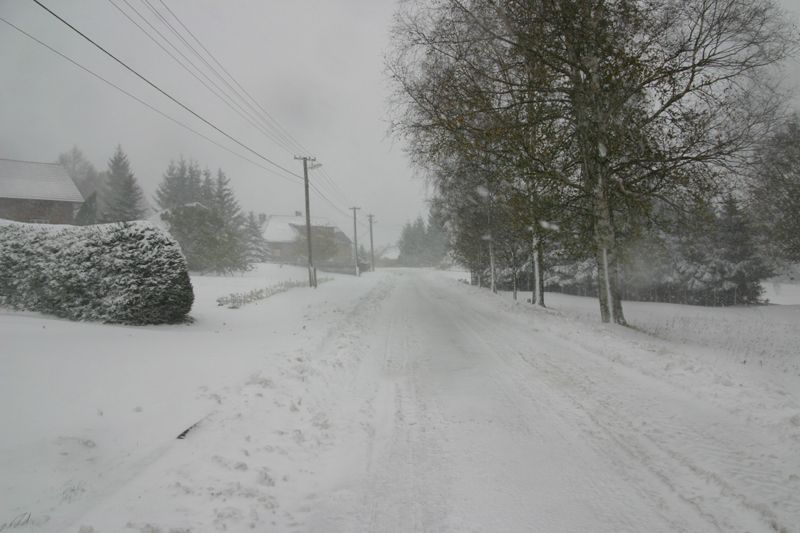 Sníh v Křižánkách, okres Žďár nad Sázavou