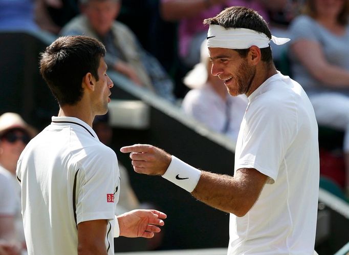 Djokovič vs. Del Potro, semifinále Wimbledonu 2013.