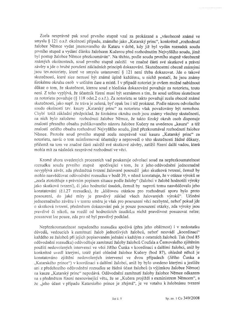 Usnesení Vrchního soudu v Praze v kauze justiční mafie, strana 9