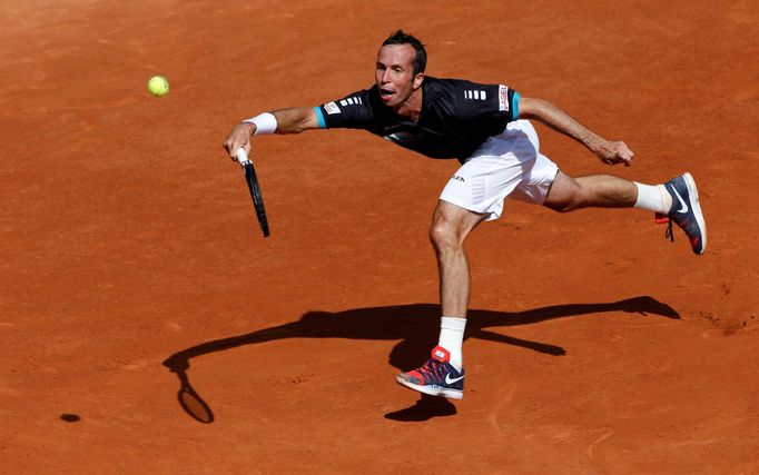 Radek Štěpánek při zápase 2. kola French Open s Tomášem Berdychem.