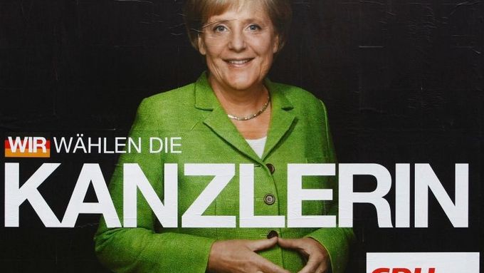 Angela Merkelová. CDU v kampani hodně sází na popularitu první ženy Německa.