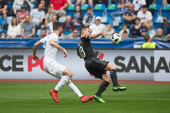 Jan Bořil ve 4. kolo nadstavby Fortuna:Ligy Baník - Slavia