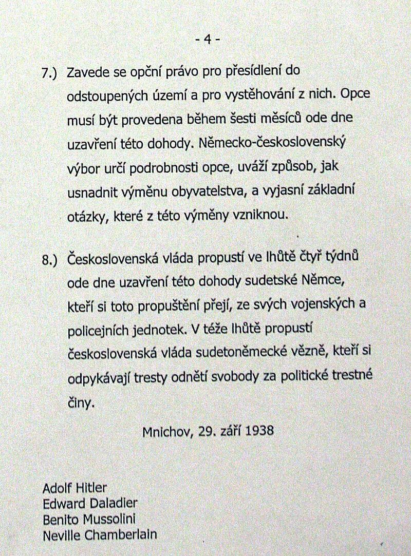 Mnichovská dohoda poprvé v Praze