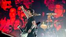 Snímek z koncertu Green Day na festivalu Rock for People.