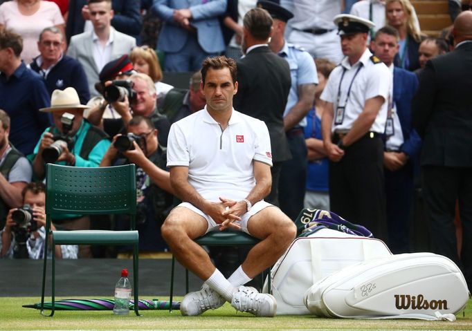 Roger Federer ve finále Wimbledonu 2019