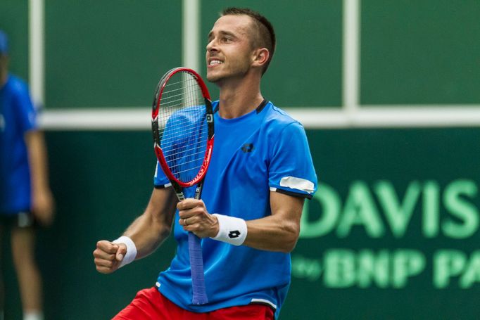 Davis Cup 2016 Česko vs. Francie: Lukáš Rosol - Jo-Wilfried Tsonga