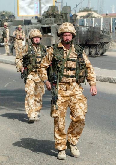 britský voják v Iráku