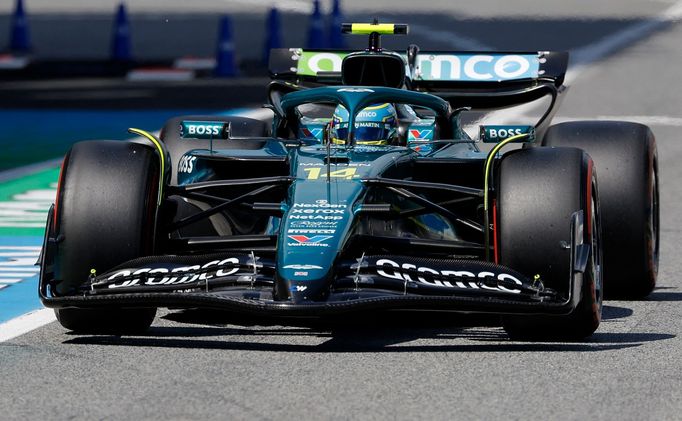 Fernando Alonso, Aston Martin v kvalifikaci na VC Španělska F1 2025