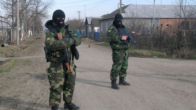 Jednotky ruské policie v Dagestánu